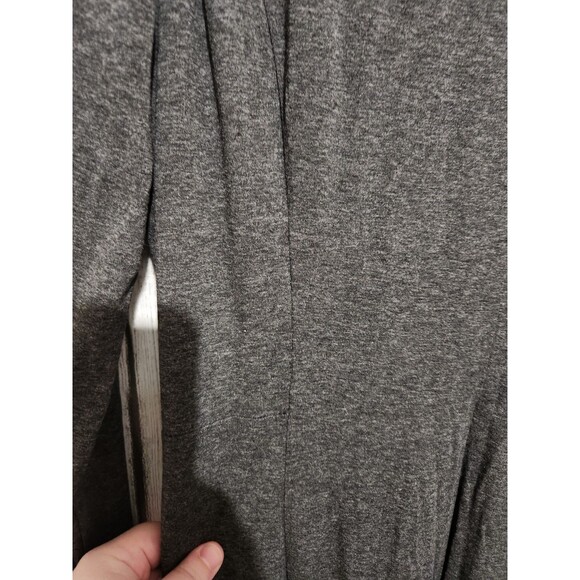 Tommy Hilfiger Dress Size 8 Midi Dark Gray Long Sleeve Zip Soft Zip Stretch - Picture 2 of 9